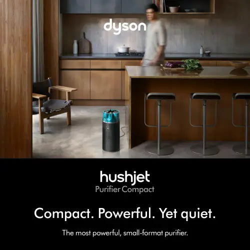 Dyson HushJet Compact Air Purifier | Advanced Electrostatic Filtration | Covers up to 1076 sq.ft | Quiet Operation | App & Voice Control