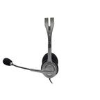 Logitech H110 Stereo Wired On Ear Headphones With Mic With Noise-Cancelling 3.5-Mm Dual Audio Jack For Pc/Mac/Laptop