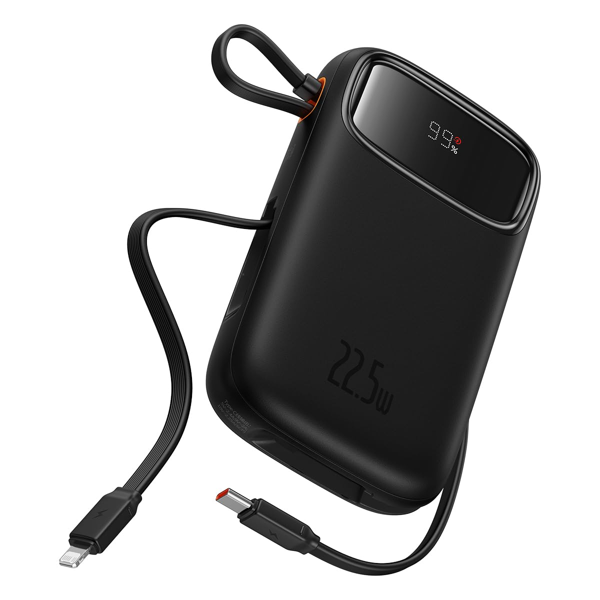 Baseus Qpow2 Dual-Cable Digital Display Fast Charge Power Bank 10000mAh (Black)