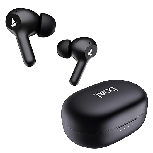 boAt Airdopes 71 TWS Earbuds with 40 Hours Playtime, Dual Mics with ENxTM, ASAPᵀᴹ Charge, IWPᵀᴹ, BEASTᵀᴹ Mode with 50 ms Low Latency, IPX4 & Pocketable ID