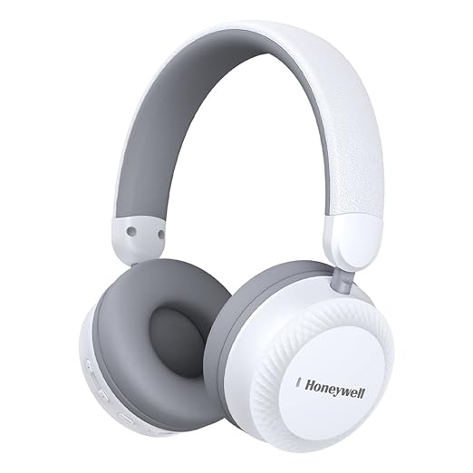 Honeywell Moxie V20 Bluetooth 5.4 Wireless On-Ear Headphones with Mic, ENC Noise Reduction, 25H Playback, Deep Bass, IPX4, AUX Support, 40ms Low Latency Gaming Mode, Stereo Sound, Padded Cushions
