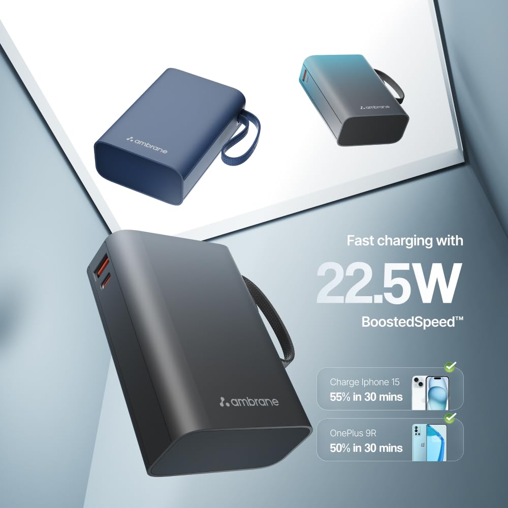 Ambrane 20000mAh Small Pocket Size Powerbank (MiniCharge 20)