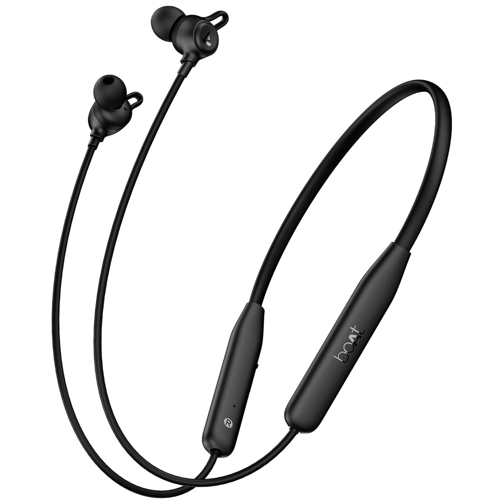 Boat Rockerz 200, 40H Battery, Signature Sound, ENx Tech, Dual Pairing, 60 ms Low Latency, IPX5, ASAP Charge, Magnetic Buds, Bluetooth Neckband, Wireless with Mic Earphones