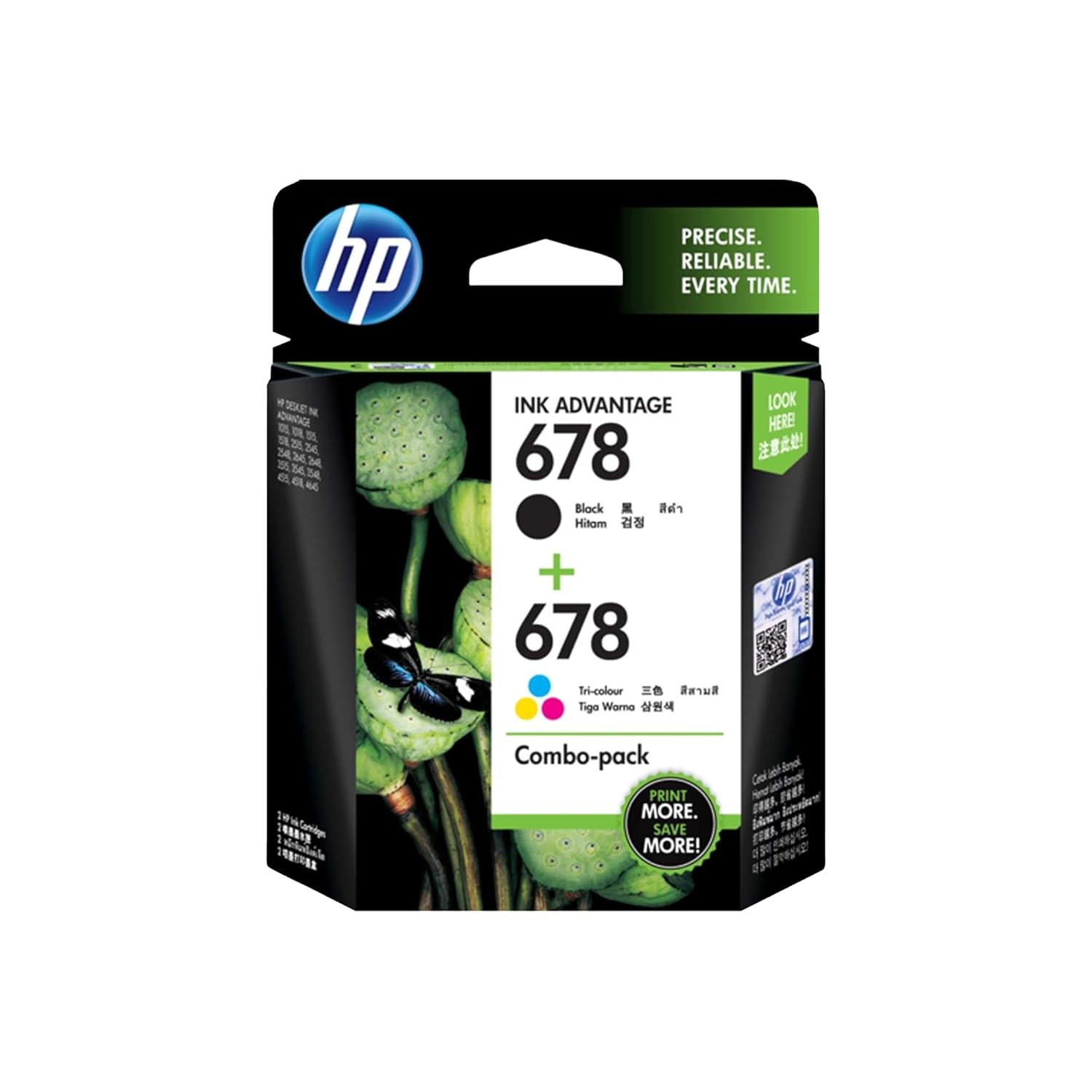 HP 678 2-pack Black/Tri-color Original Ink Advantage Cartridges