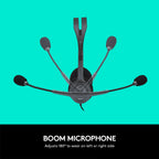 Logitech H111 Wired On Ear Headphones With Mic