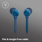 JBL Tune 310 Wired in Ear Type C Headphones, Hi-Res Audio with Digital-to-Analog Converter, 3-Button EQ Preset Remote with Microphone, Tangle-Free Flat Cable, Compatible with USB-C Devices