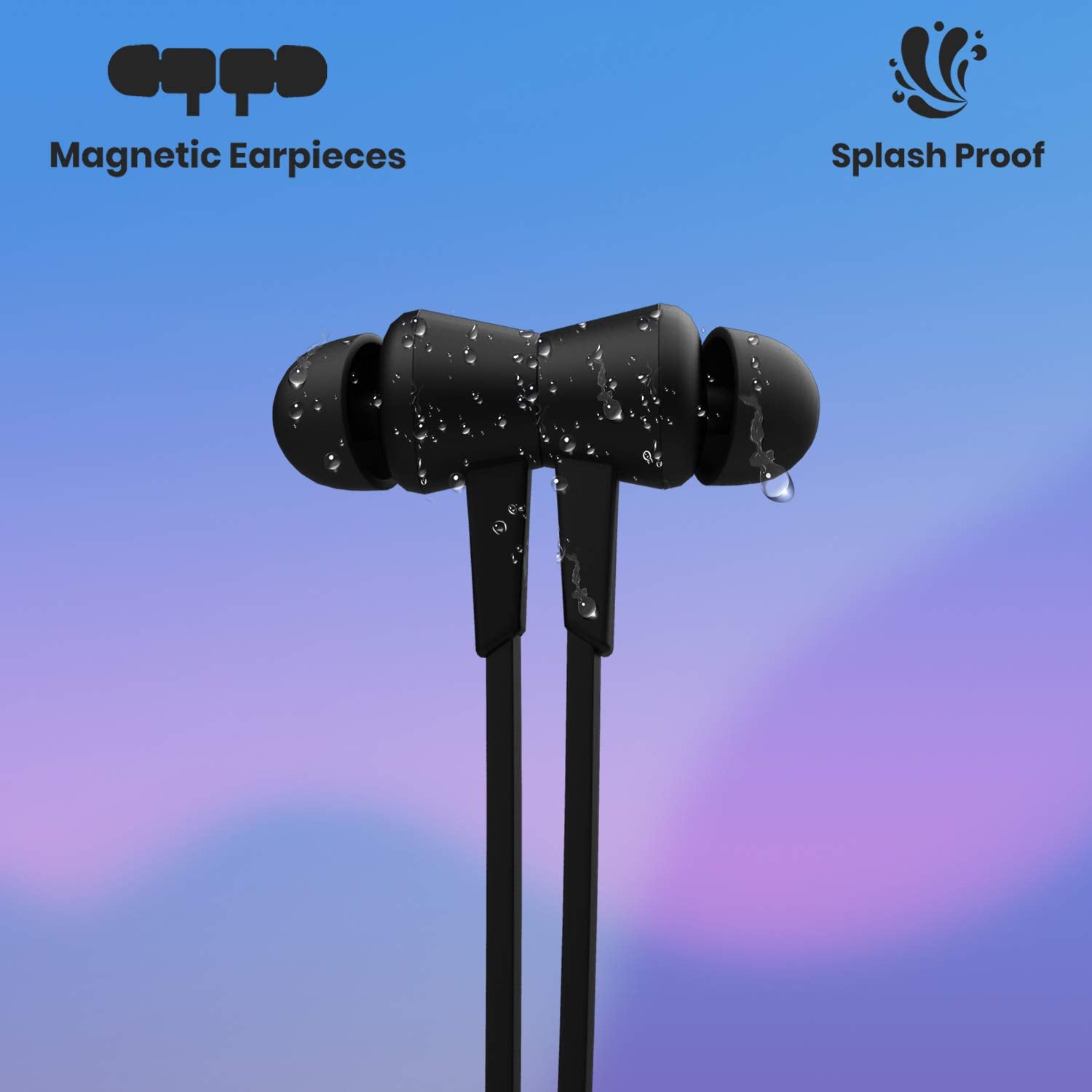 Zebronics Zeb Monk Wireless In-Ear Neckband Earphone with Active Noise Cancellation (ANC) supporting Bluetooth with Magnetic Earpiece, Smart Touch Controls, Call Function, Water Resistant & Voice Assistant