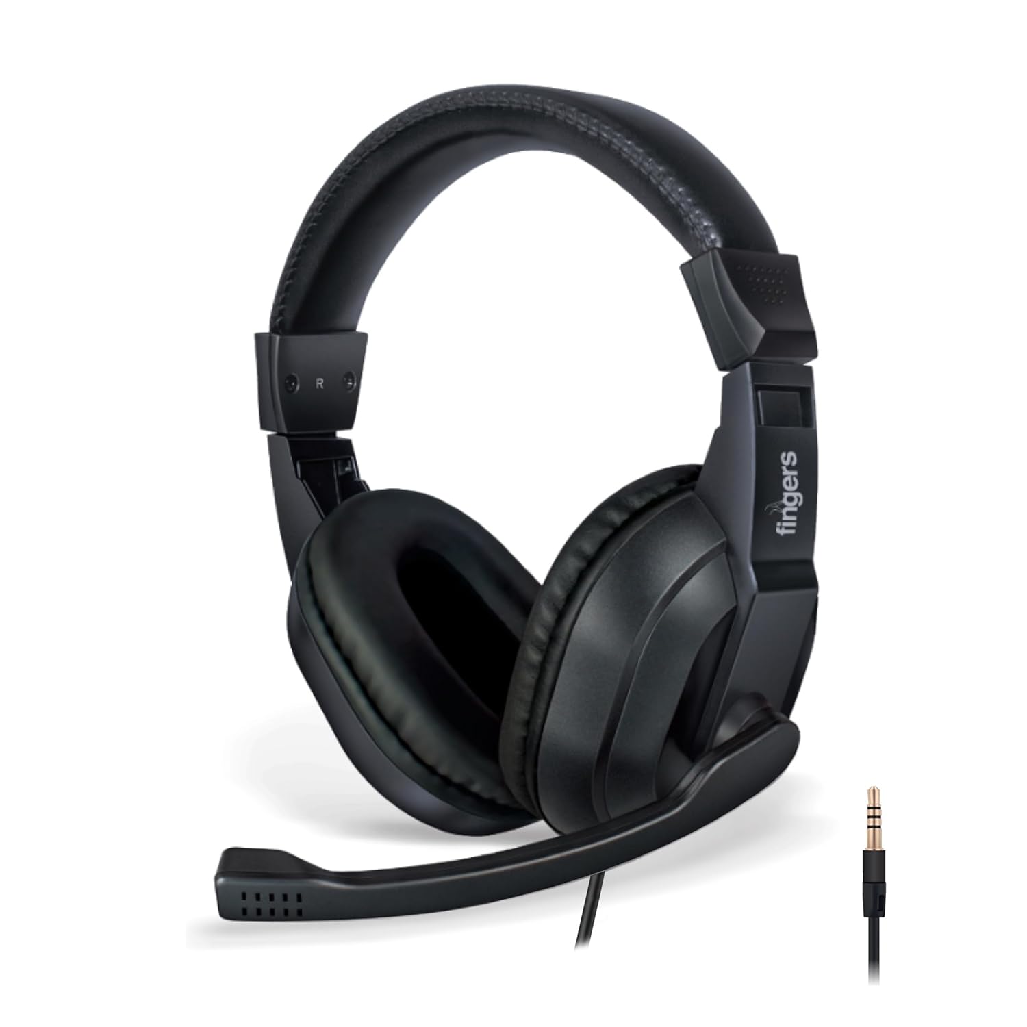 FINGERS S10 Wired On-Ear Headphone with Adjustable Mic - 40 mm Powerful Drivers & Inline Volume Control
