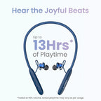 Ambrane Bluetooth ANB-33PRO Wireless Earphones, Crystal-Clear Calling with an inbuilt Mic, 13Hrs Playback, 10mm Driver, Deep Bass, IPX4 Water Resistant