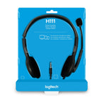 Logitech H111 Wired On Ear Headphones With Mic
