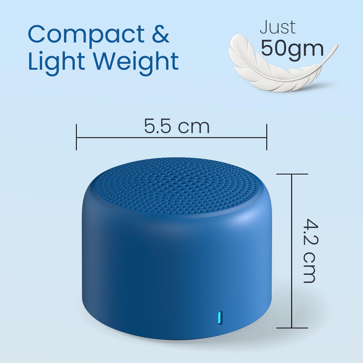 Portronics 5W Pico Mini HD Sound Portable Bluetooth Speaker with in-Built Mic