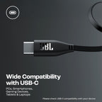 JBL Tune 520C On Ear Type C Wired Headphone, Pure Bass Sound,3-Button Remote with Microphone