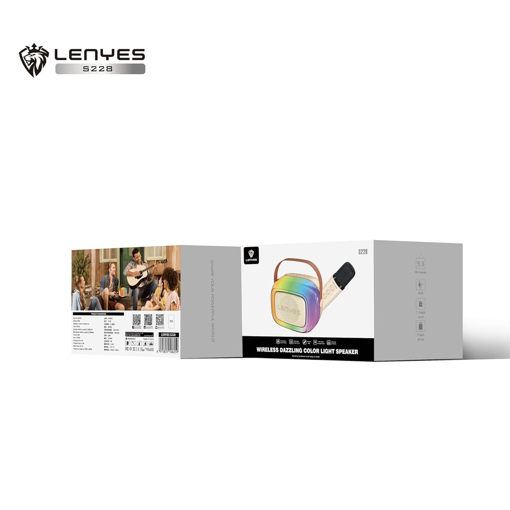 Lenyes S228, Wireless Bluetooth Speaker with Wireless Karaoke Mic