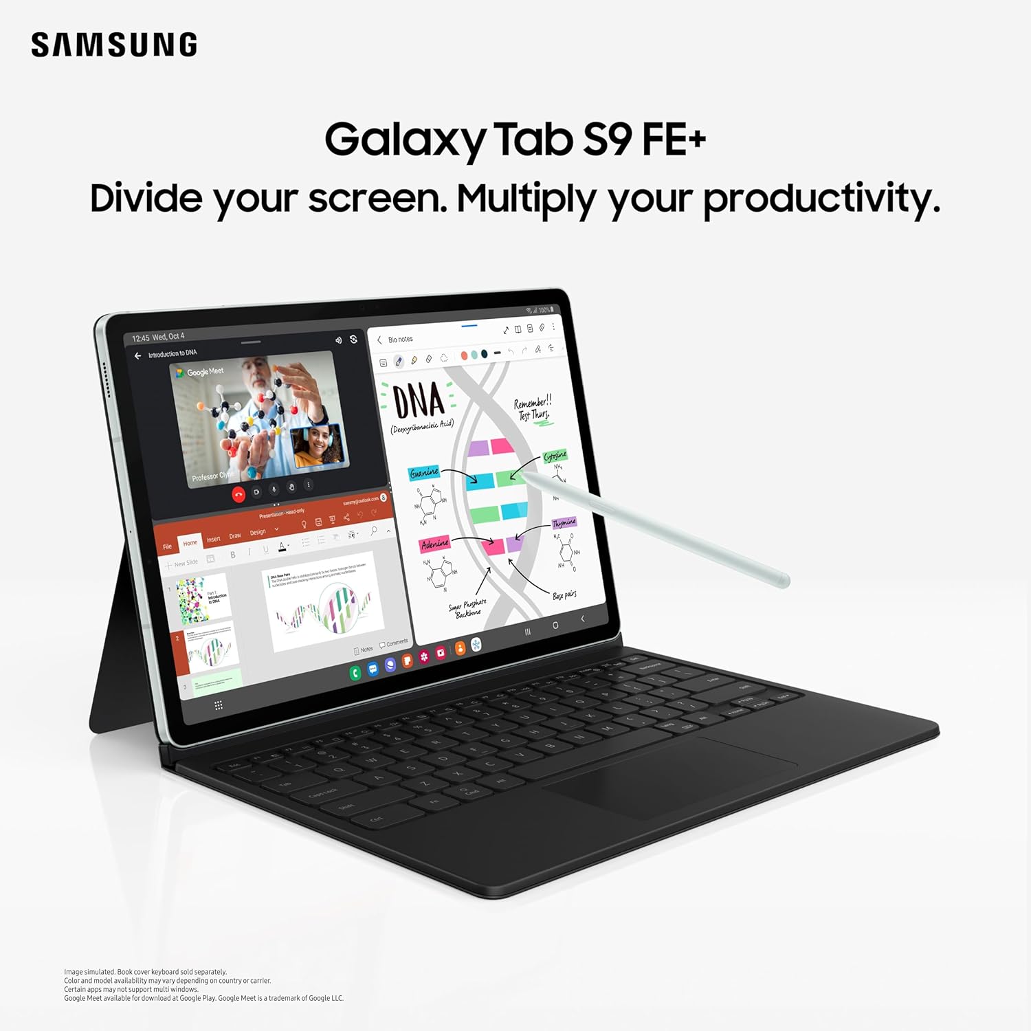 Samsung Galaxy Tab S9 FE+|S Pen in-Box|12.4 inch) Display |Wi-Fi, Tablet