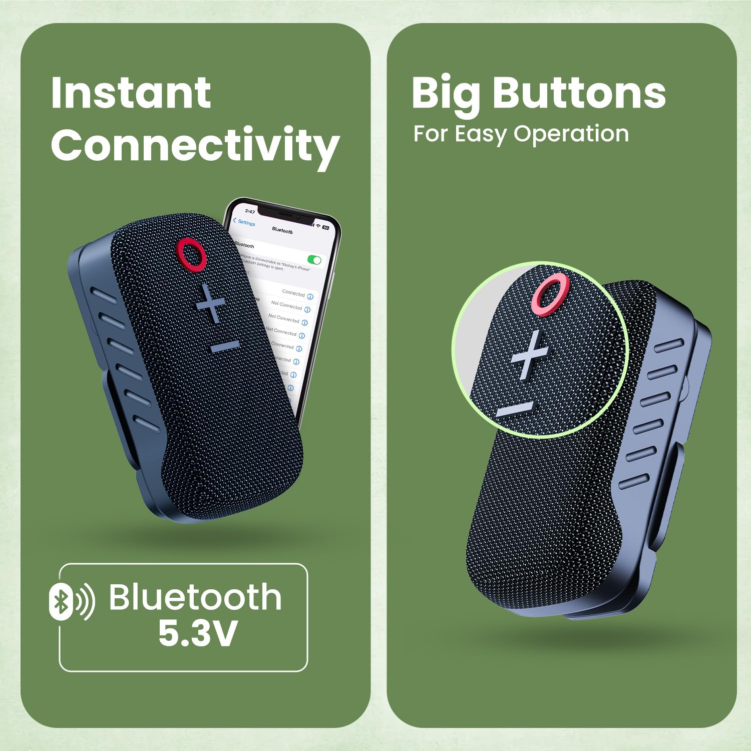 Portronics Talk Three Wearable Bluetooth Speaker with Mic