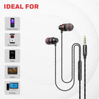 Honeywell Moxie V50 Wired Earphones with Built in Mic, 10mm*2 Drivers, Passive Noise Cancellation, Deep Bass & Clear Sound, Ultra HD Mic Quality, 3.5mm AUX, Voice Assistant Enabled, 1.2 Mtr
