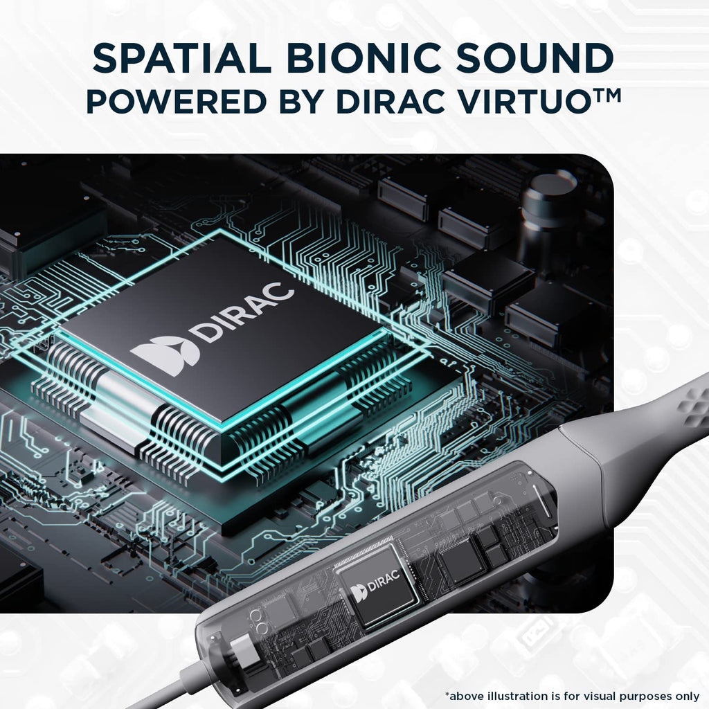 boAt Rockerz Apex Bluetooth Wireless in Ear Earphones with Spatial Bionic Sound Powered by Dirac Virtuo™, Touch Sensors, Beast™ Mode, ENx™ Tech,30H Playtime