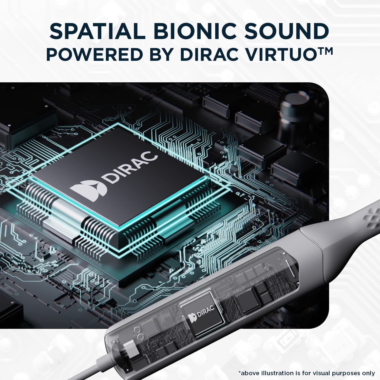 boAt Rockerz Apex Bluetooth Wireless in Ear Earphones with Spatial Bionic Sound Powered by Dirac Virtuo™, Touch Sensors, Beast™ Mode, ENx™ Tech,30H Playtime