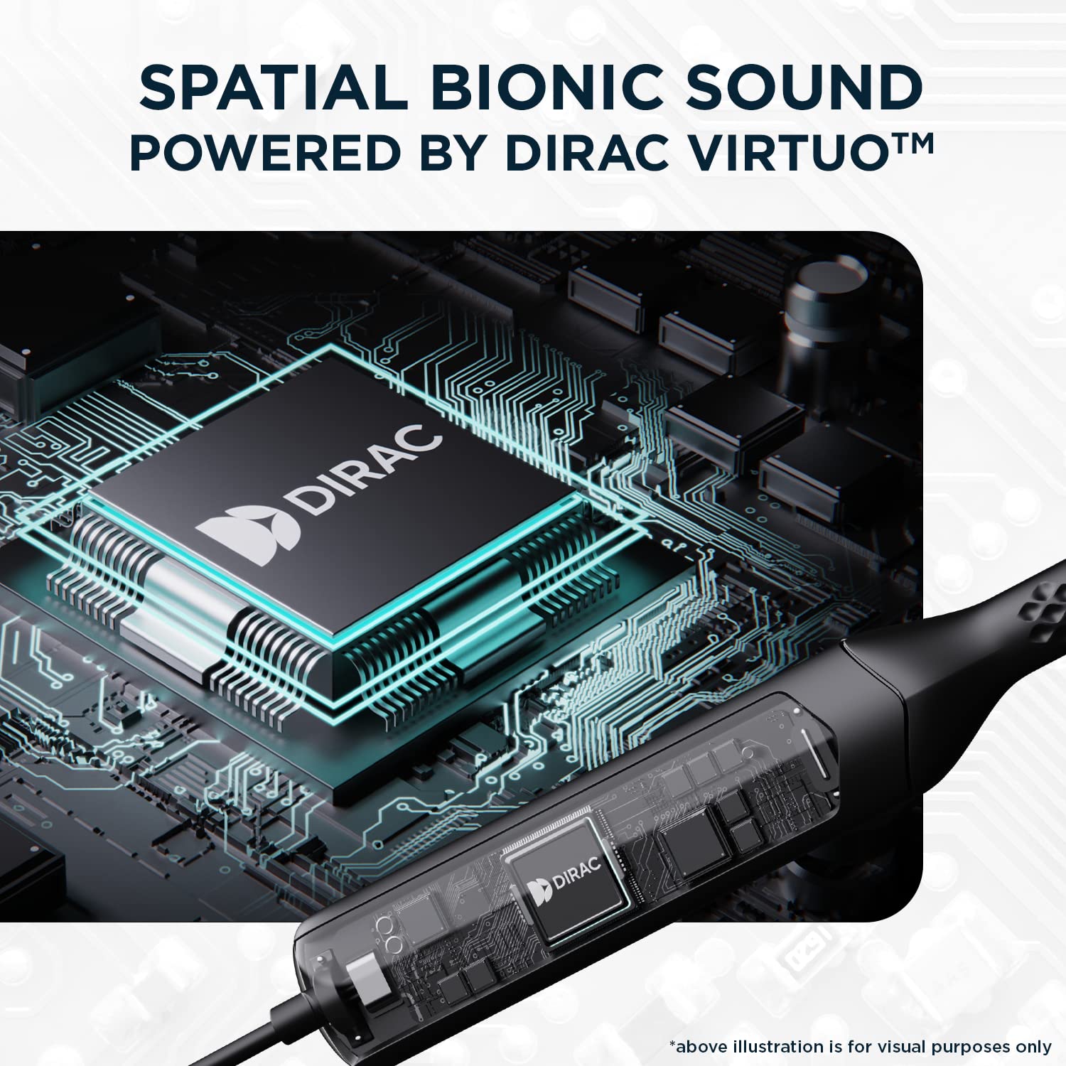 boAt Rockerz Apex Bluetooth Wireless in Ear Earphones with Spatial Bionic Sound Powered by Dirac Virtuo™, Touch Sensors, Beast™ Mode, ENx™ Tech,30H Playtime