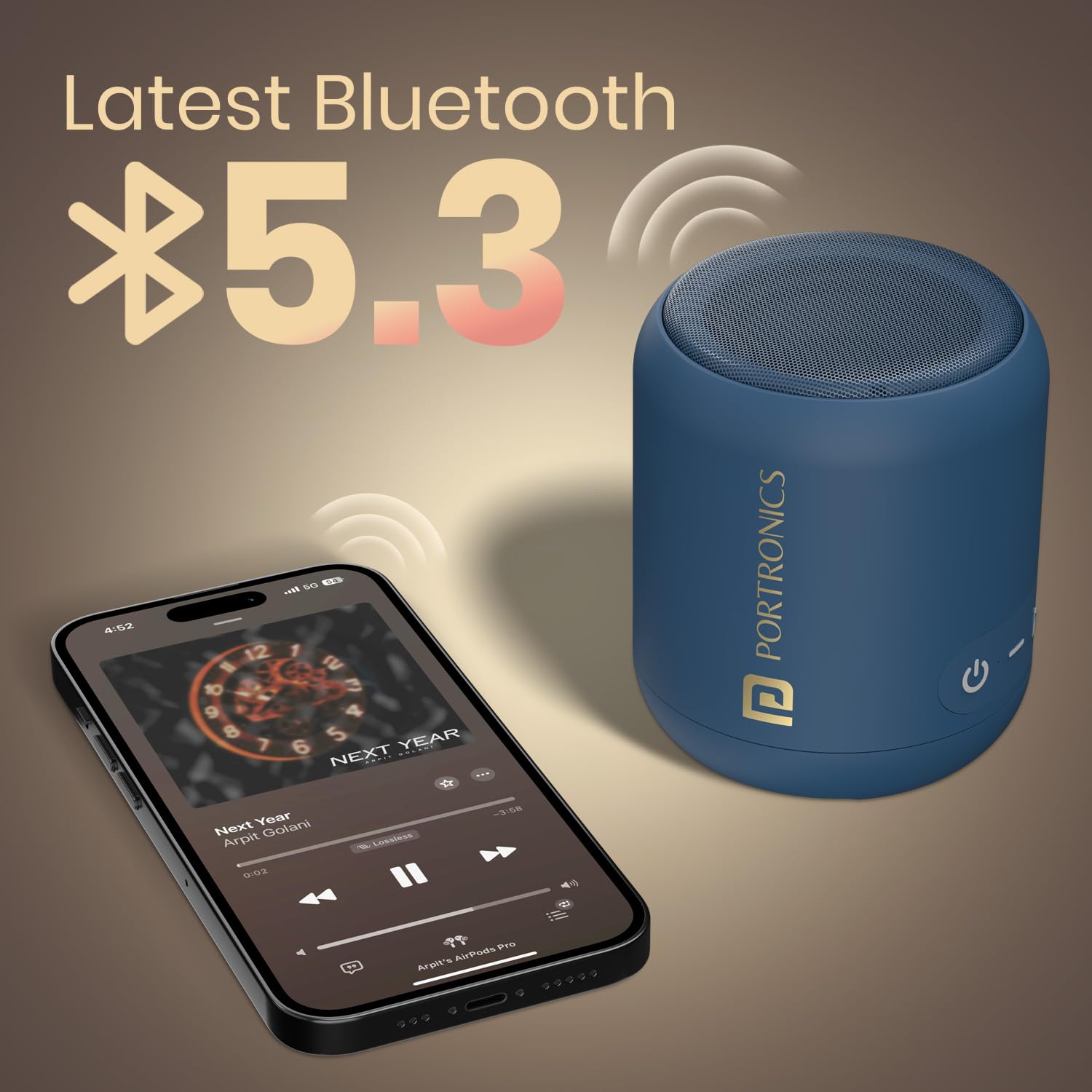 Portronics SoundDrum 1 Portable Bluetooth Speaker with Powerful Bass