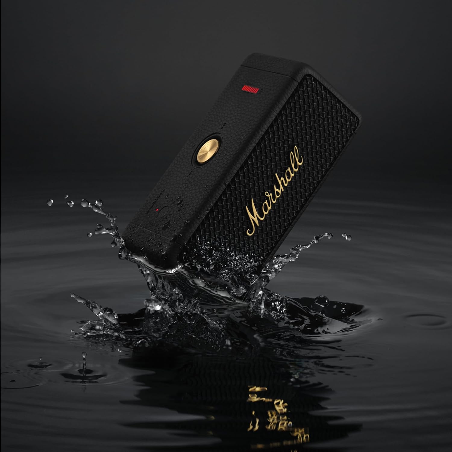 Marshall Emberton II Wireless Bluetooth Portable Outdoor Speaker (Black & Brass)