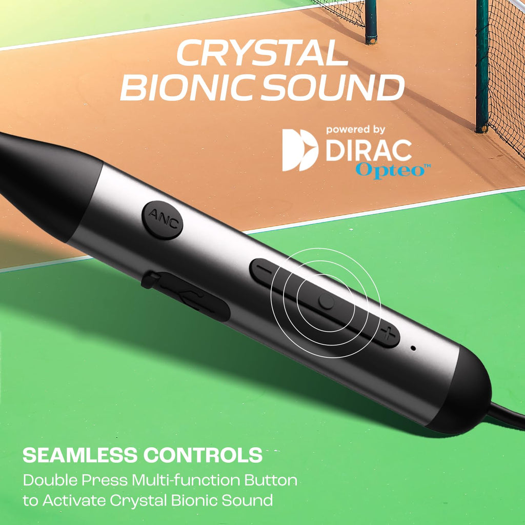 boAt Rockerz 280 ANC w/Crystal Bionic Sound Powered by Dirac Opteo, Active Noise Cancellation, 13mm Drivers, ASAP Charge, 24H Playback & ENx Tech in- Ear Bluetooth Neckband