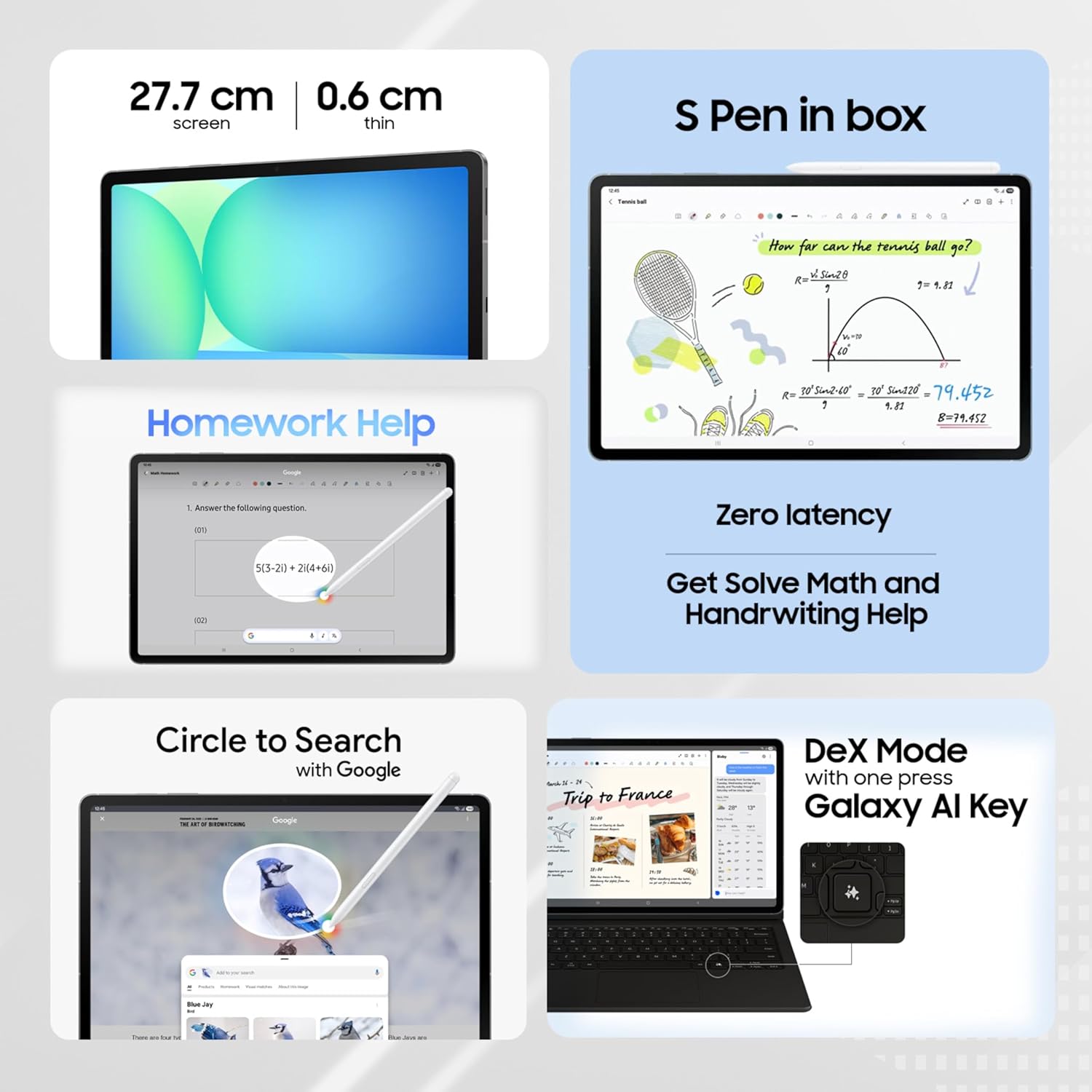Samsung Galaxy Tab S10 FE, 27.7 cm (10.9 inch) Display,8 GB RAM, 128 GB , Wi-Fi + 5G Tablet