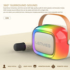 Lenyes S228, Wireless Bluetooth Speaker with Wireless Karaoke Mic