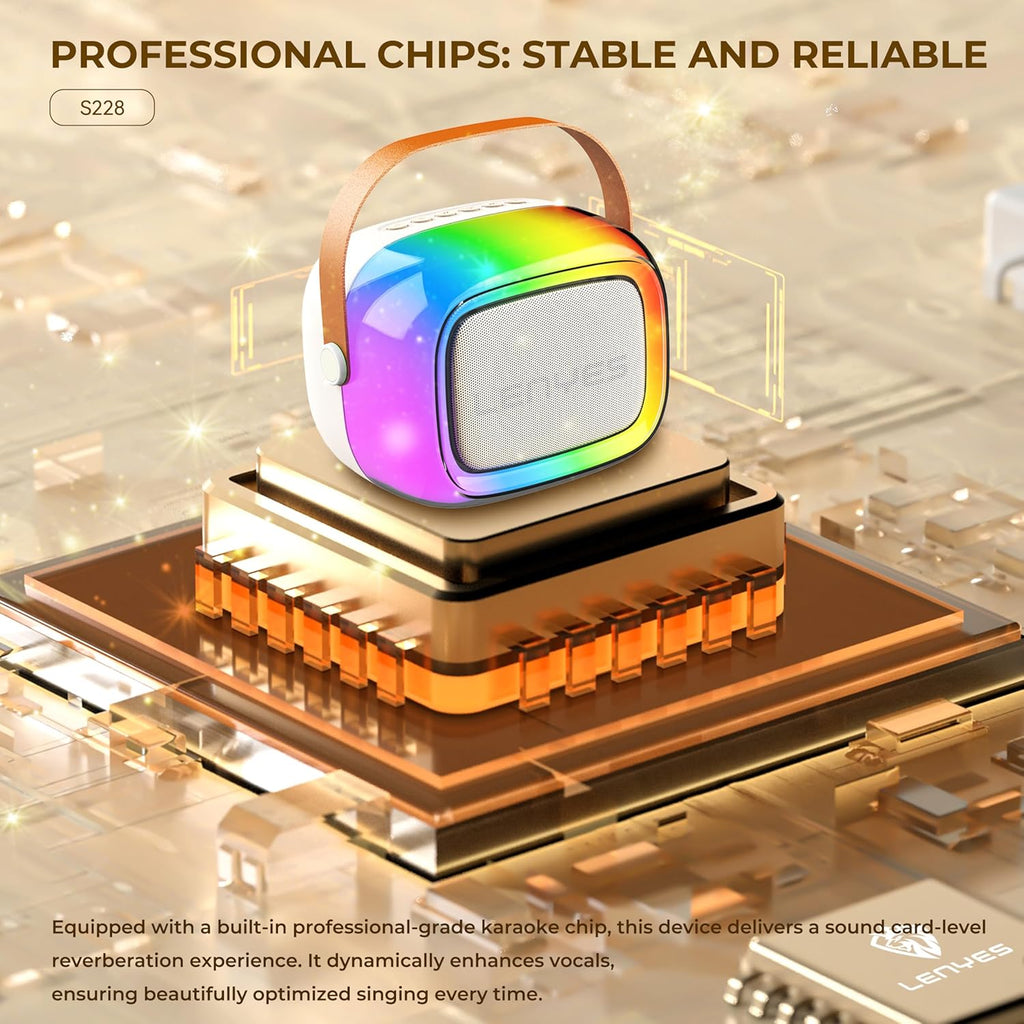 Lenyes S228, Wireless Bluetooth Speaker with Wireless Karaoke Mic