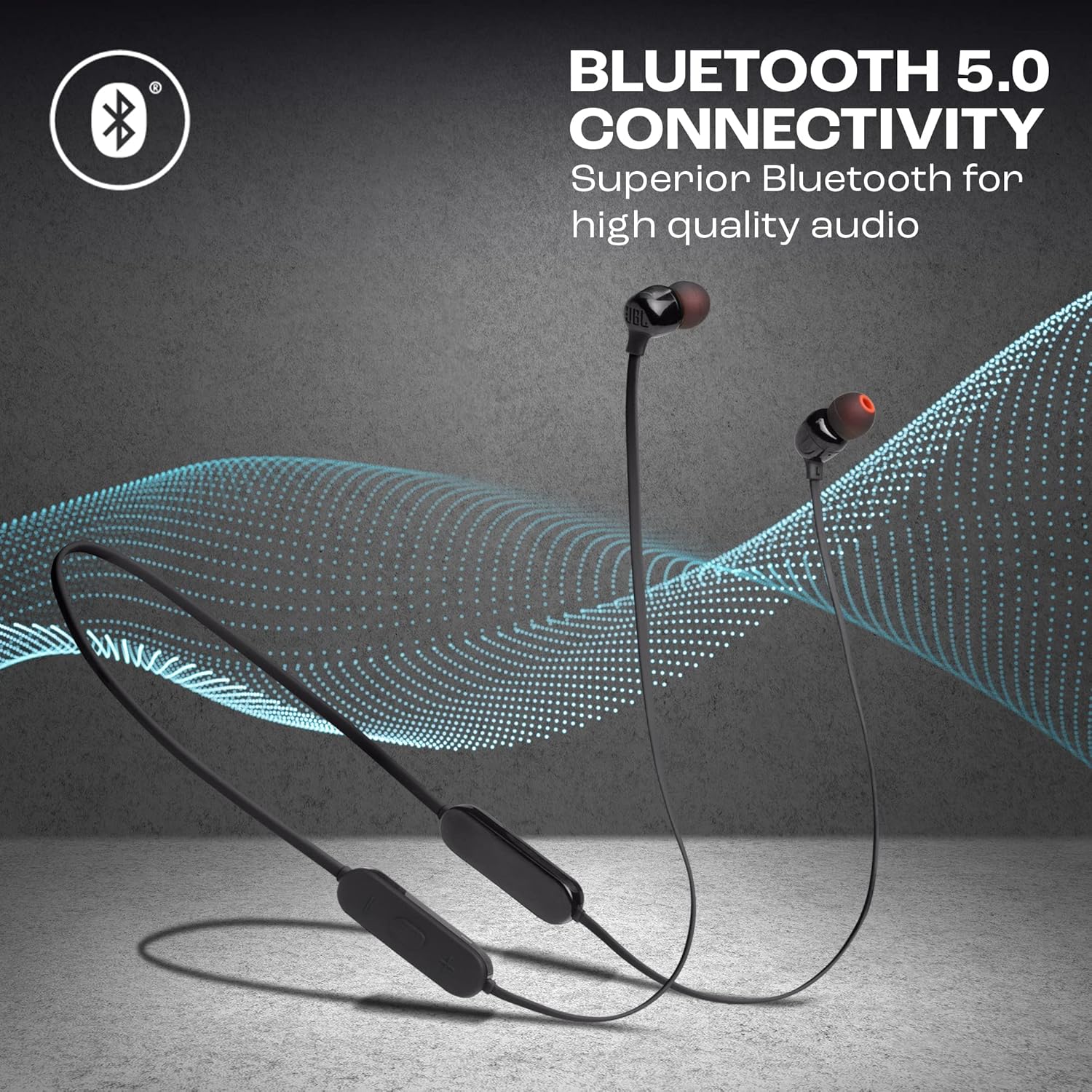 JBL Tune 175BT, Wireless Bluetooth in-Ear Headphone with Mic, Pure Bass Sound, 14 Hours of Playtime, Multi-Point Connectivity, Voice Assistant Support, Bluetooth 5.0
