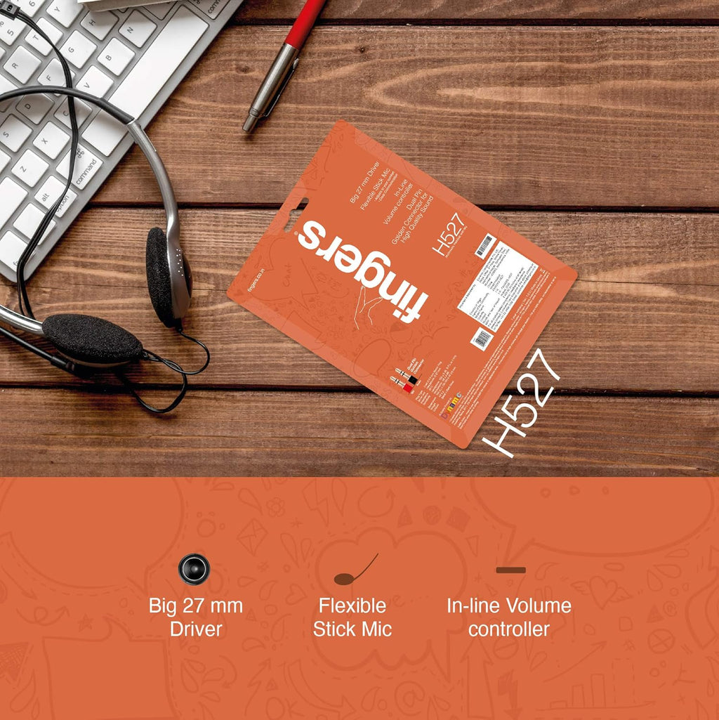 FINGERS H527 Wired On Ear Headphone with Mic