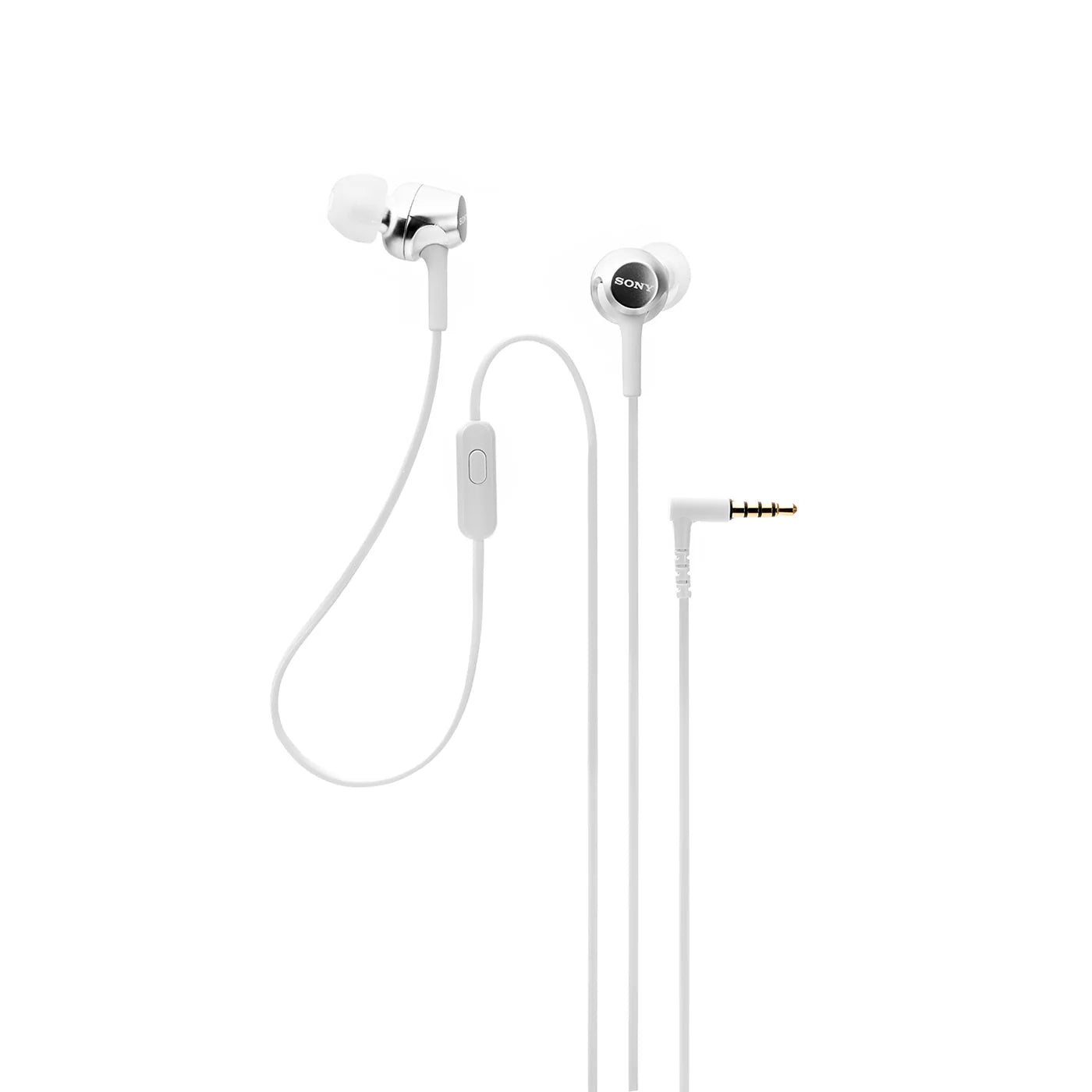Sony MDR-EX155AP Wired in Ear Headphones with Tangle Free Cable, 3.5mm Jack, Headset with Mic for Phone Calls